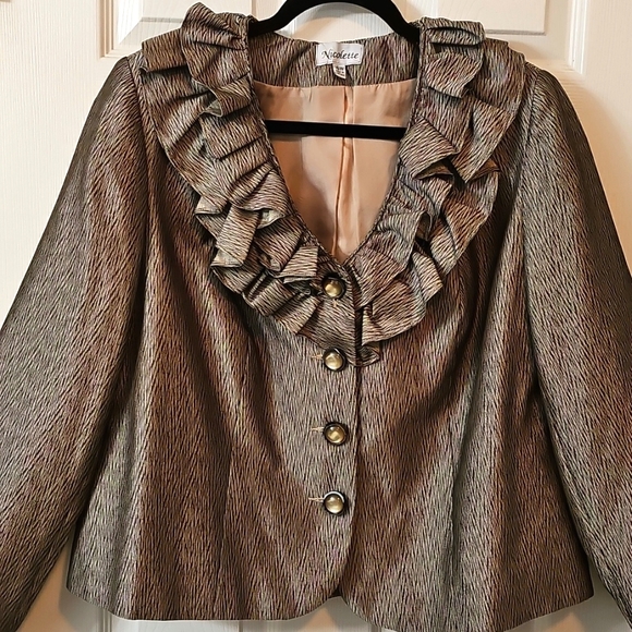 Nicolette Ruffled Blazer Jacket Elegant Wear Office Wear Career Minimalist - Picture 3 of 16